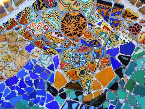 broken tiles turned into a mosaic