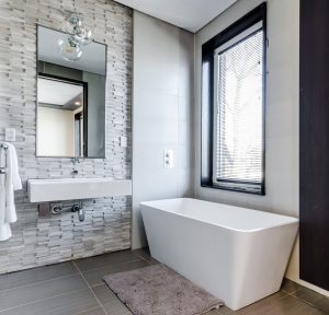 Bathroom with tiles 
